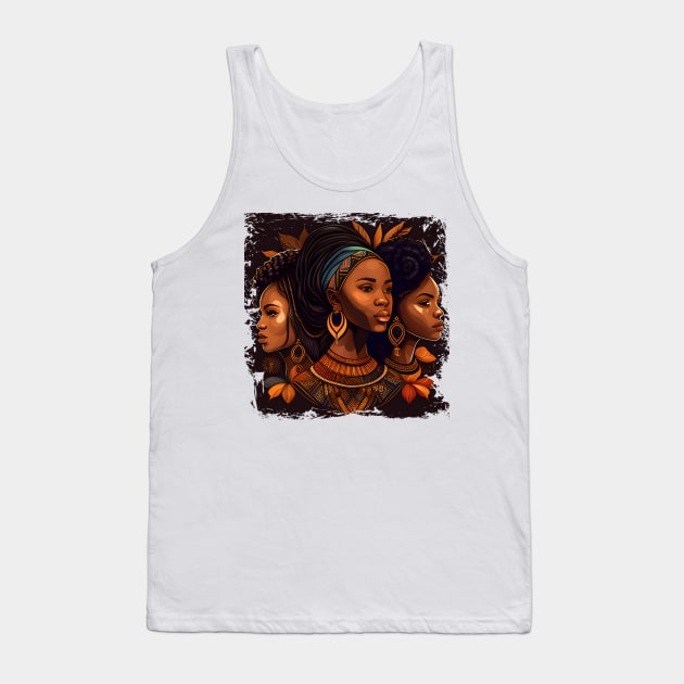 Black Queen History Month Afro American Pride T-Shirt Tank Top by jordanfaulkner02